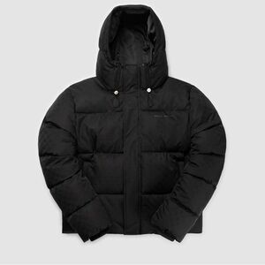 Daily Paper Black Hooded Puffer Jacket